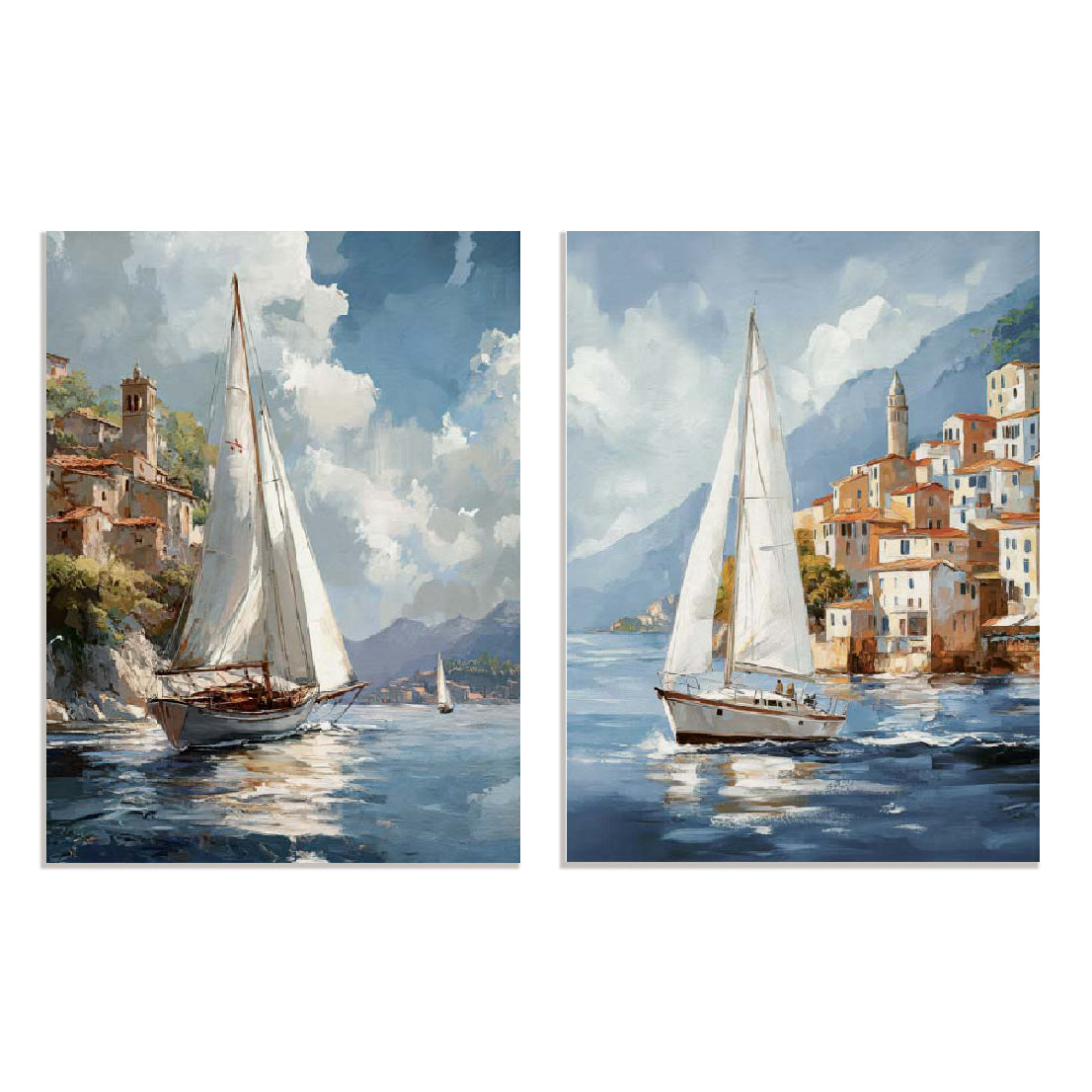 Sail Away, Italy I and II Wall Art