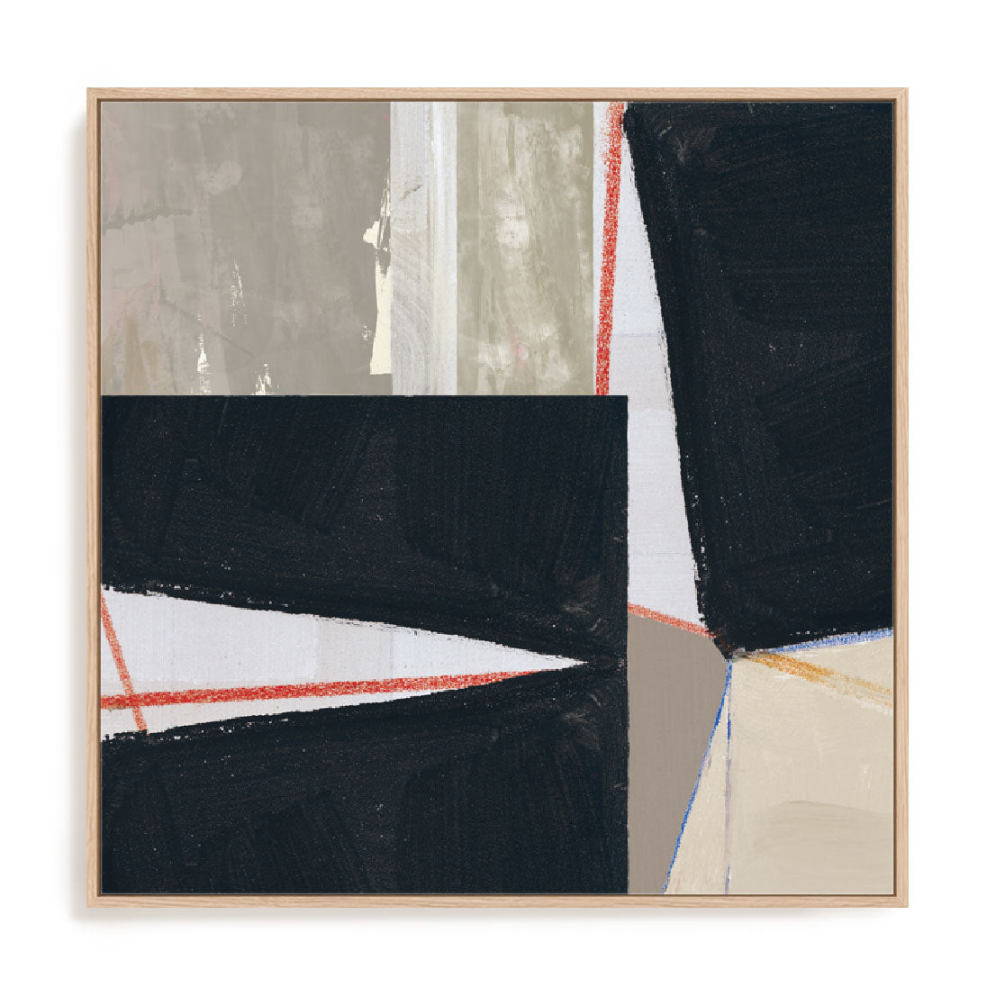 Orange Lines I Wall Art