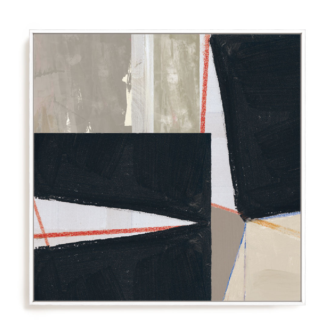 Orange Lines I Wall Art