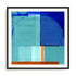 Blue Somersault Wall Art #oran_black-white-border