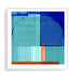 Blue Somersault Wall Art #oran_white-white-border