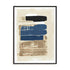 Wall Art Stretched Canvas In Black Frame - Not Twisted I Blue Abstract Art