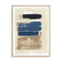 Wall Art Stretched Canvas In Natural Oak  Frame - Not Twisted I Blue Abstract Art