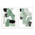 Flowing Green I and II Wall Art