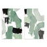 Flowing Green I and II Wall Art