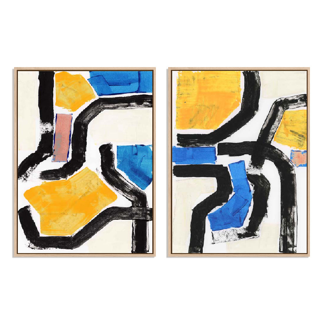 City Map Design I And II Wall Art