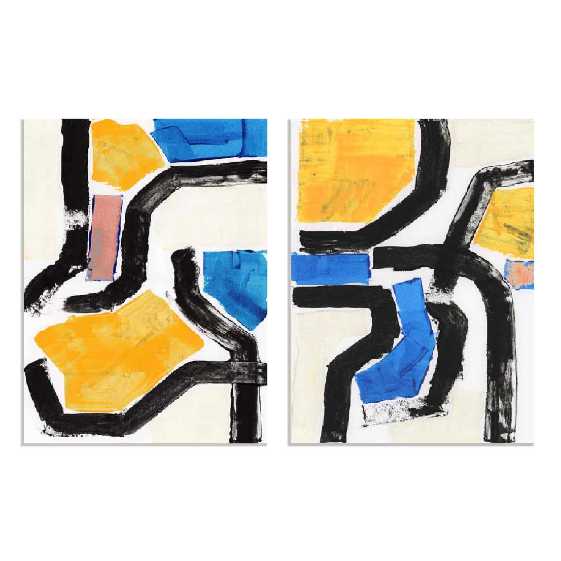 City Map Design I And II Wall Art