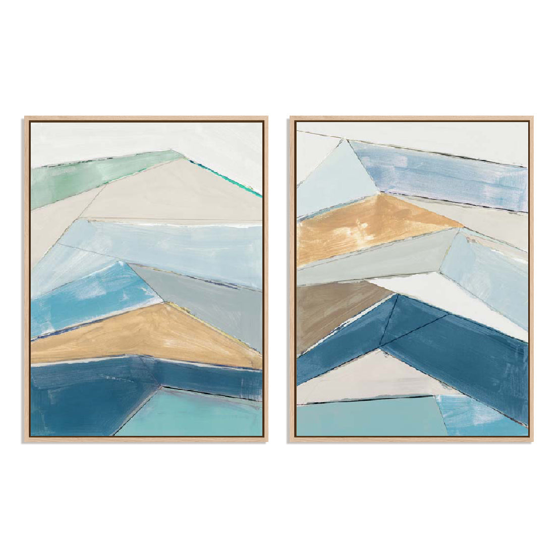 Geometric Mountain Range I And II Wall Art