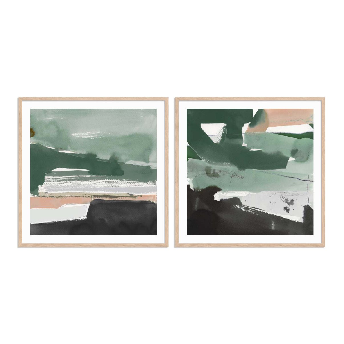 Notes of Green I and II Wall Art
