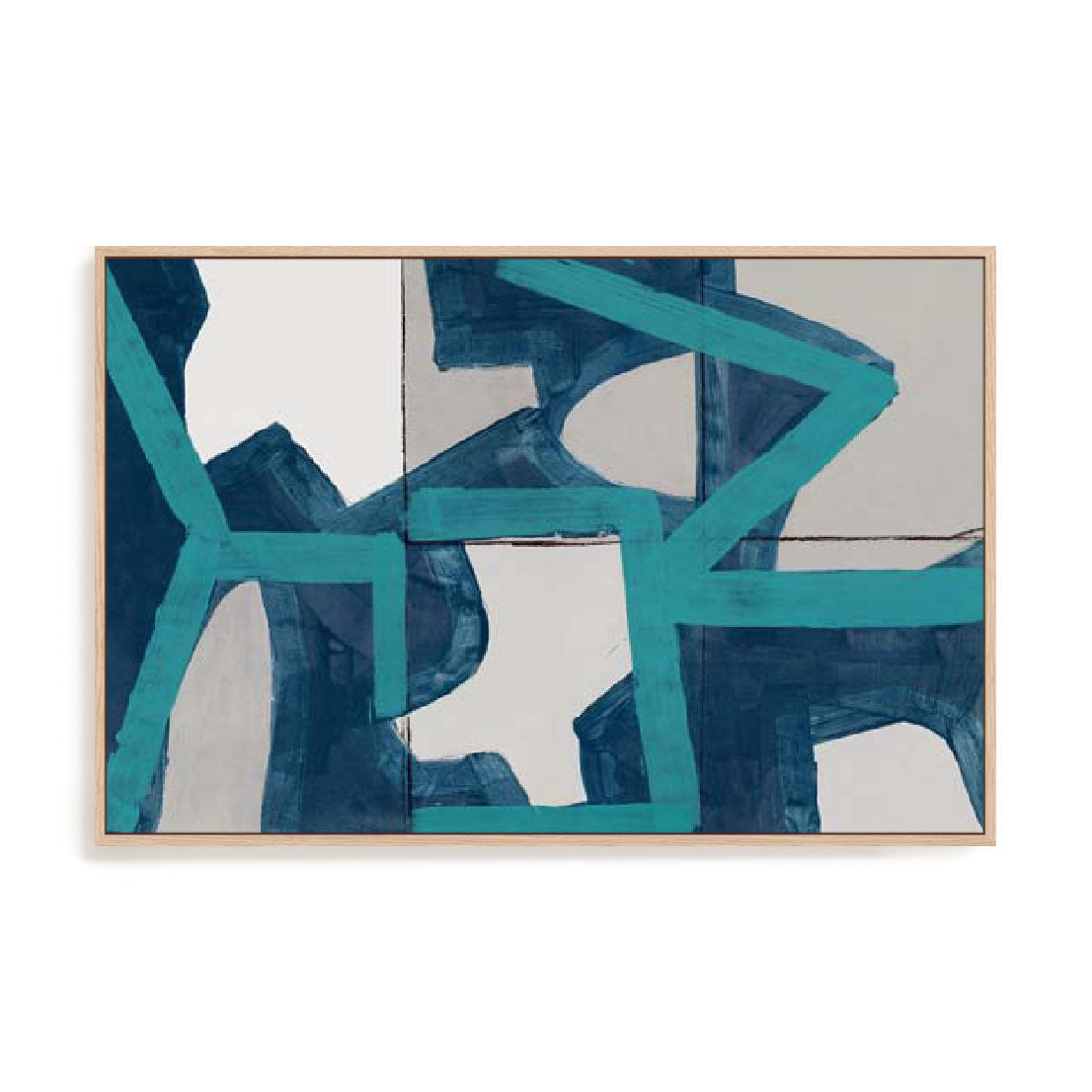 Mid Blue Shapes I Wall Art