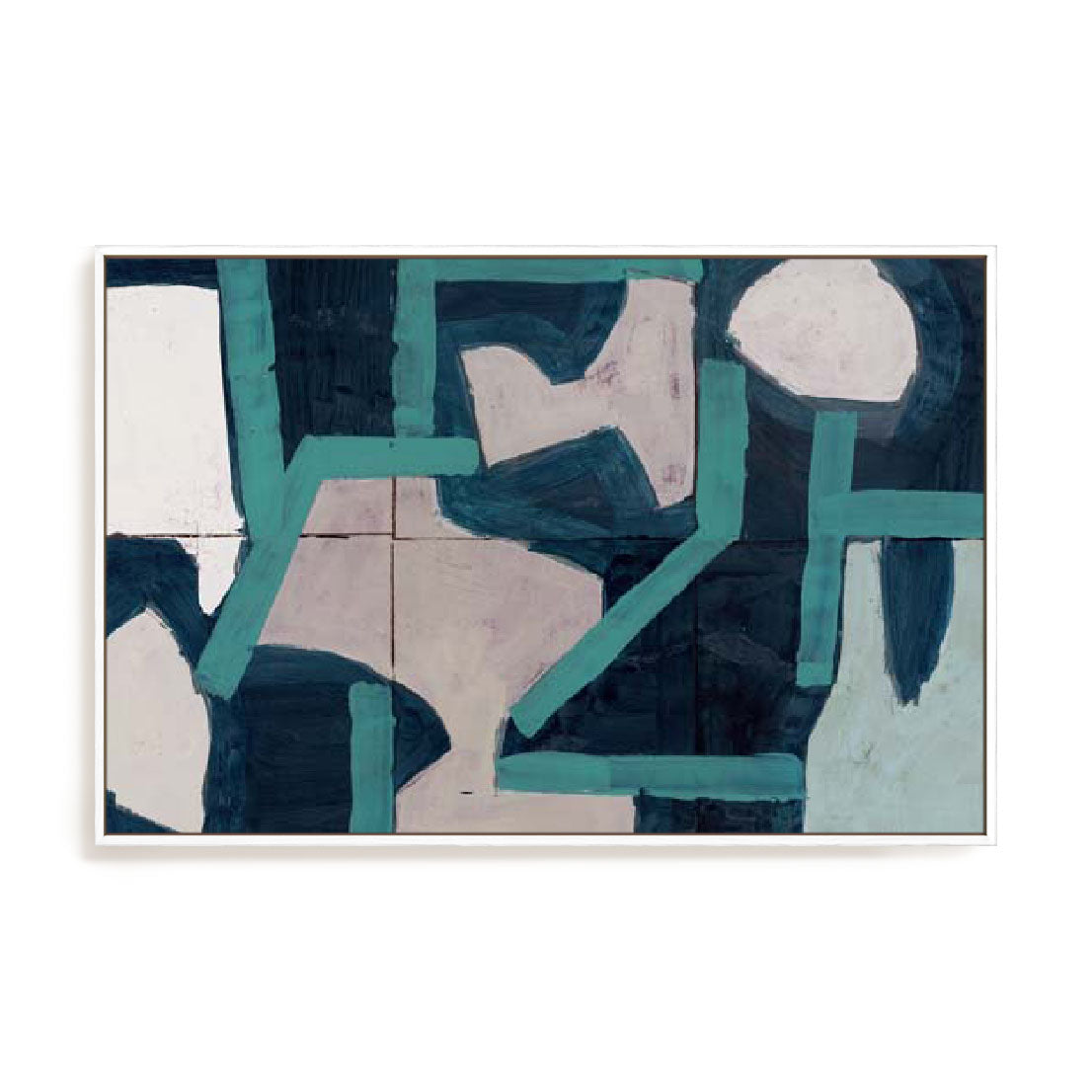 Mid Blue Shapes II Wall Art