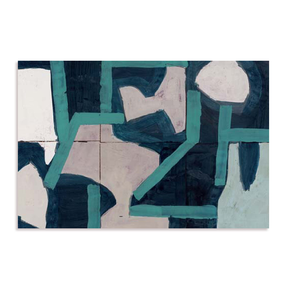 Mid Blue Shapes II Wall Art