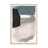 Wall Art Stretched Canvas In Natural Oak  Frame - Gentle Geo I Blue Abstract Art