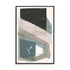 Wall Art Stretched Canvas In Black Frame - Gentle Geo Ii Blue Abstract Art