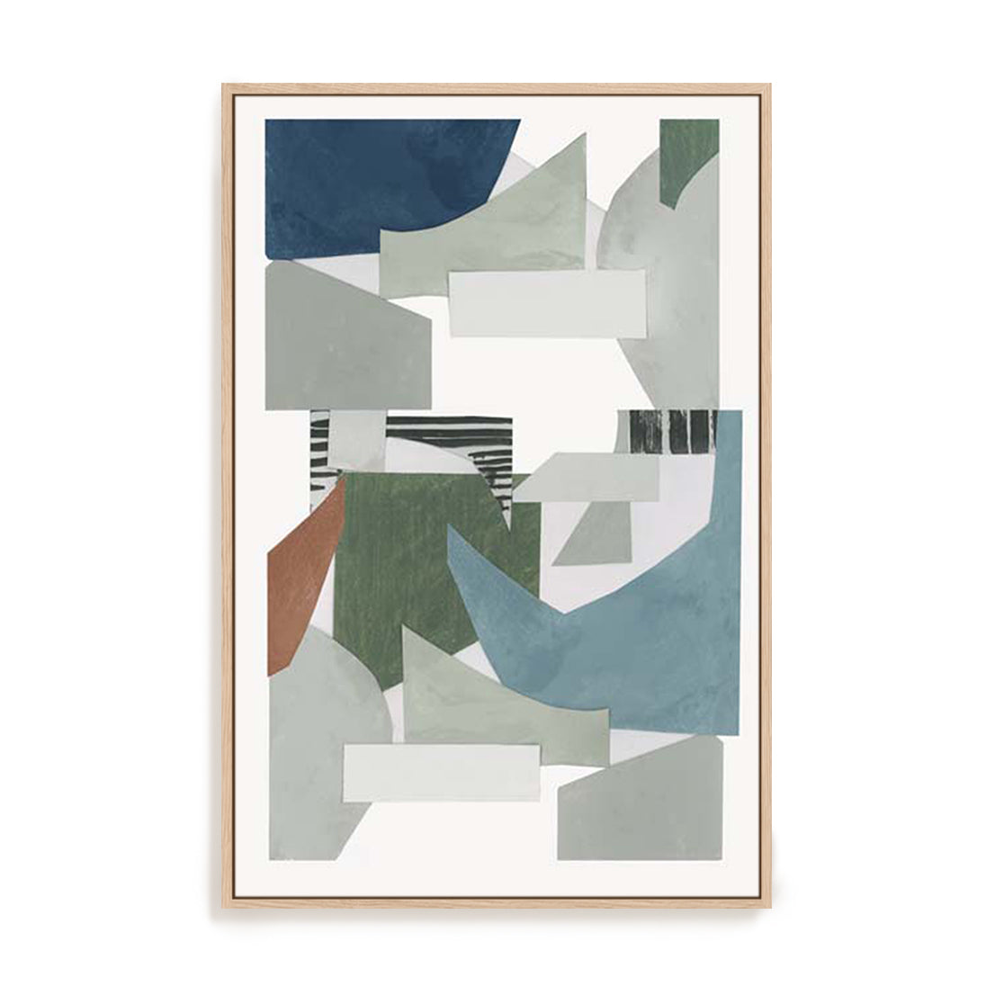 Blue Green Abstract Jugs I Wall Art