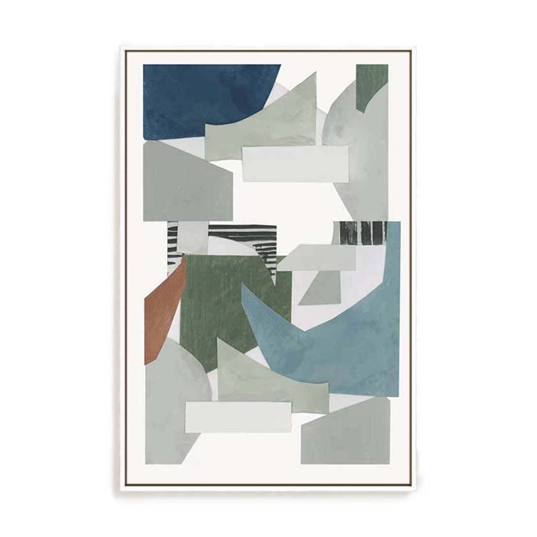Blue Green Abstract Jugs I Wall Art