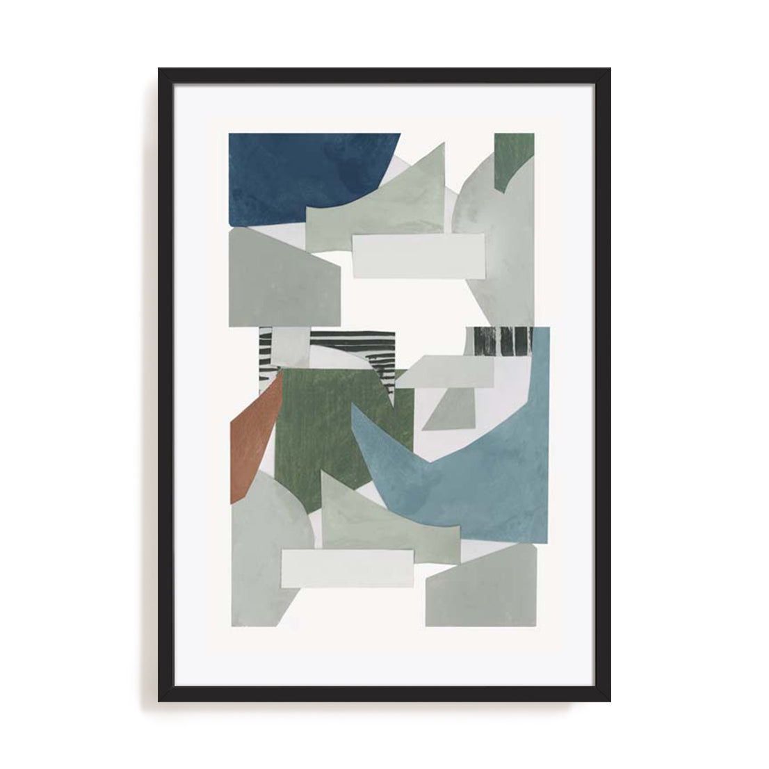 Blue Green Abstract Jugs I Wall Art