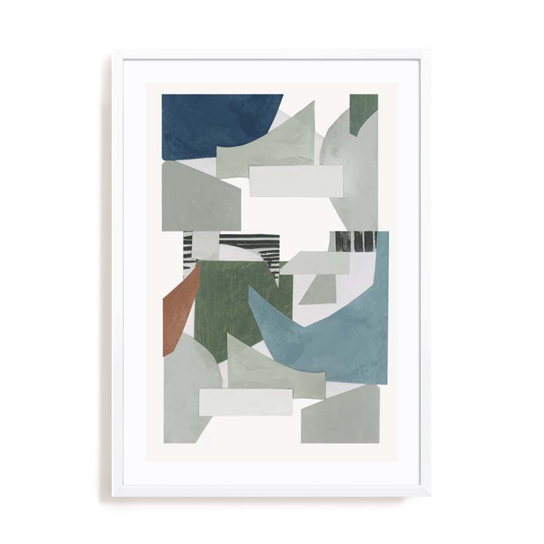 Blue Green Abstract Jugs I Wall Art