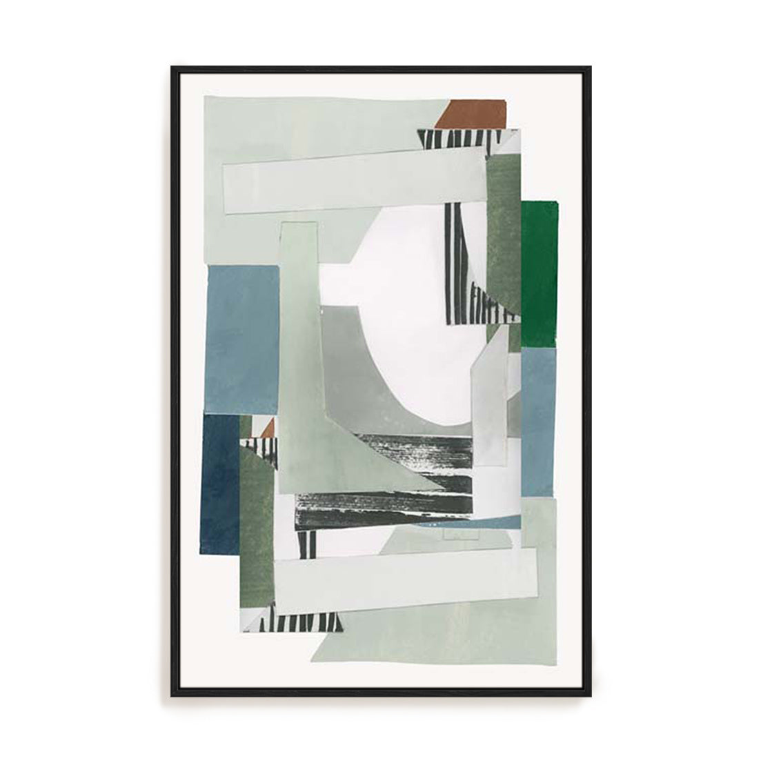 Blue Green Abstract Jugs II Wall Art
