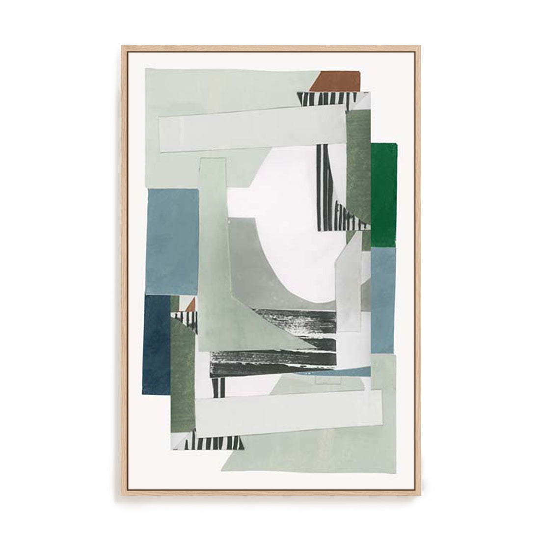 Blue Green Abstract Jugs II Wall Art