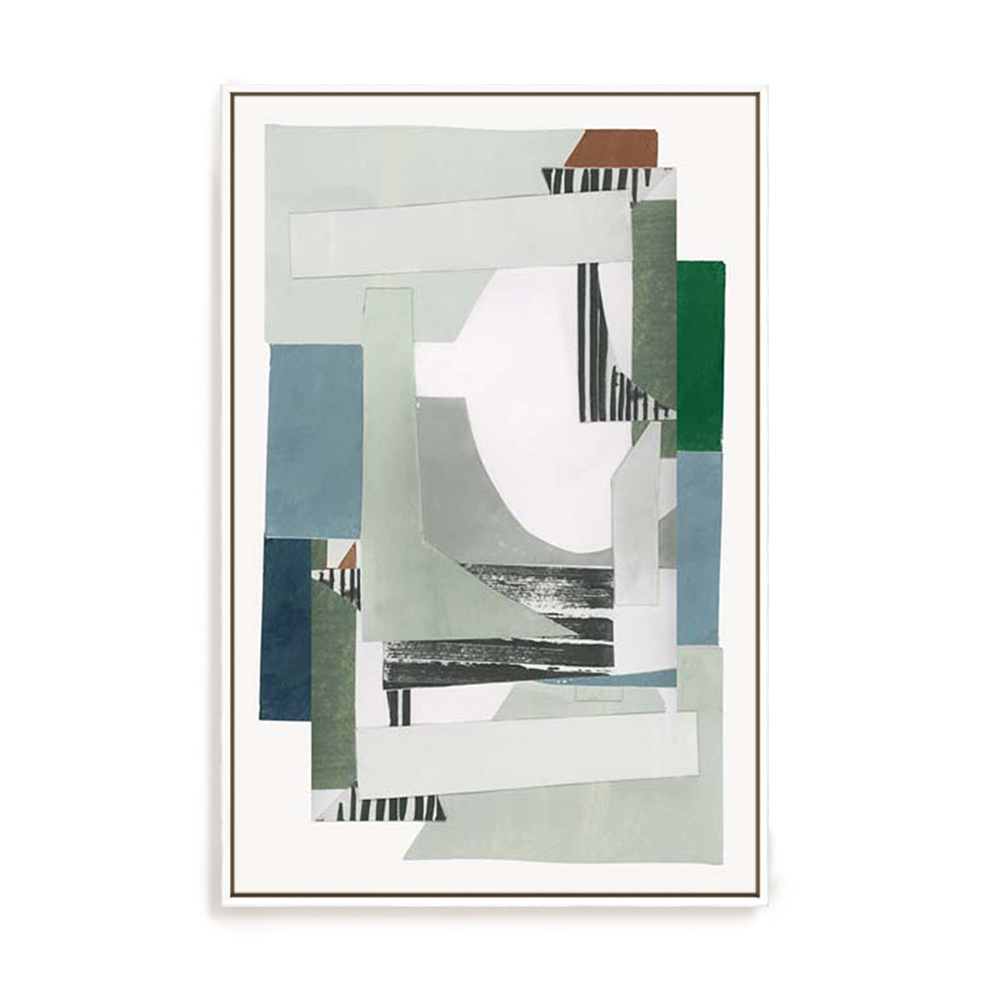 Blue Green Abstract Jugs II Wall Art