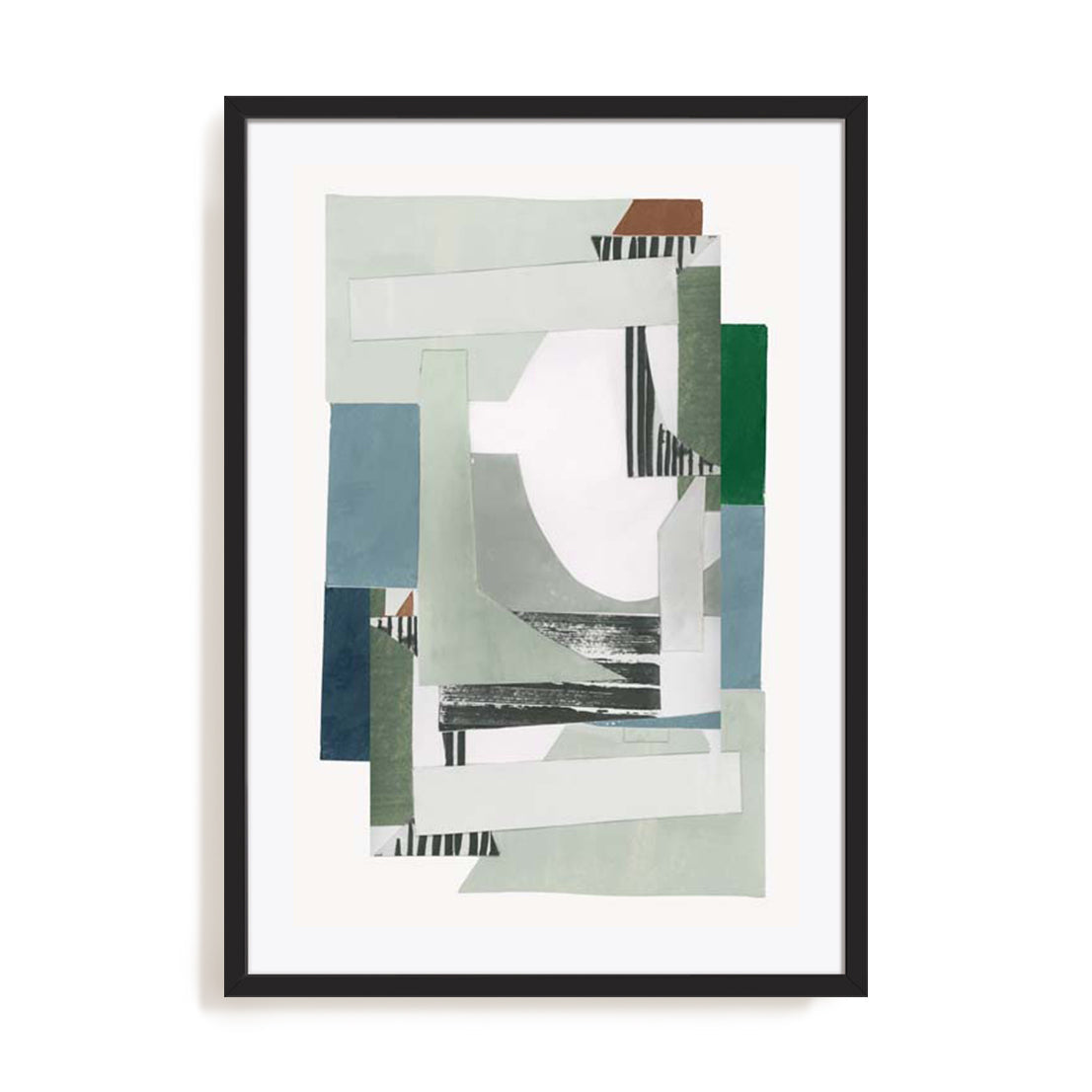 Blue Green Abstract Jugs II Wall Art