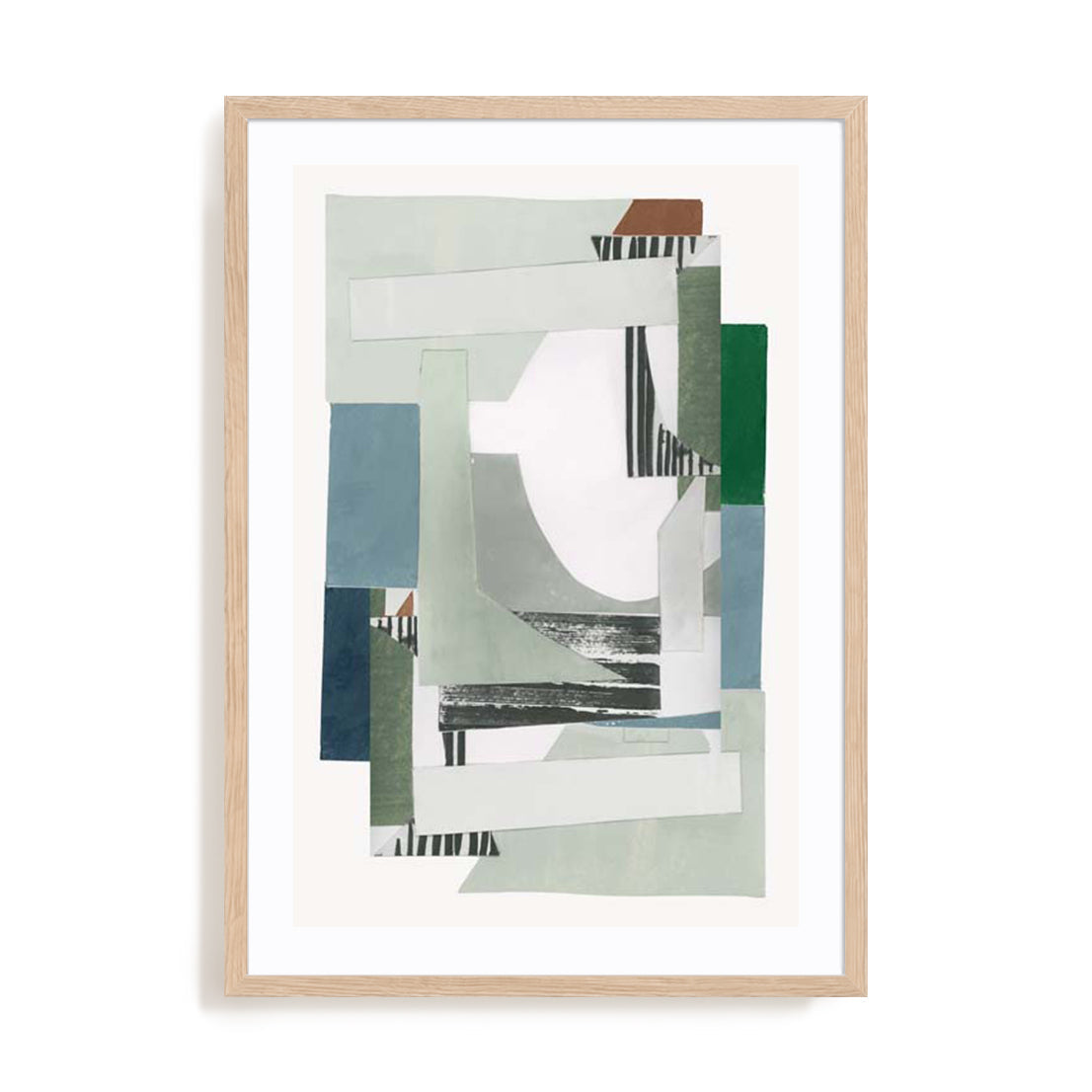 Blue Green Abstract Jugs II Wall Art