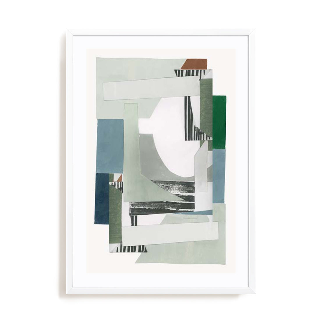 Blue Green Abstract Jugs II Wall Art