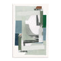 Blue Green Abstract Jugs II Wall Art