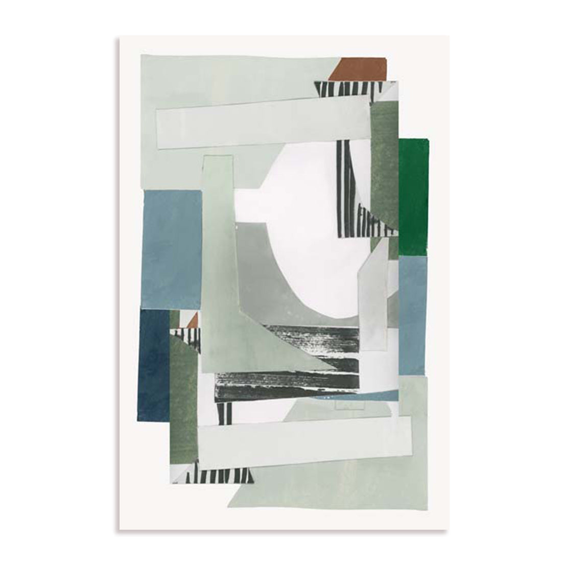 Blue Green Abstract Jugs II Wall Art