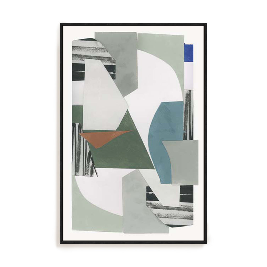 Blue Green Abstract Jugs III Wall Art