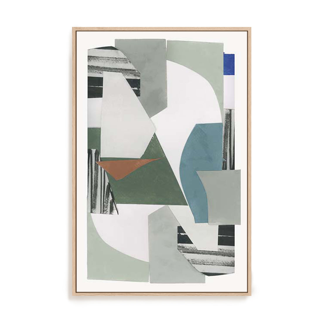 Blue Green Abstract Jugs III Wall Art