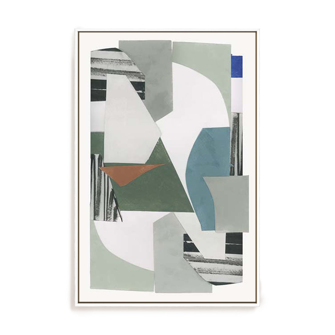 Blue Green Abstract Jugs III Wall Art