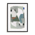Blue Green Abstract Jugs III Wall Art