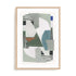 Blue Green Abstract Jugs III Wall Art
