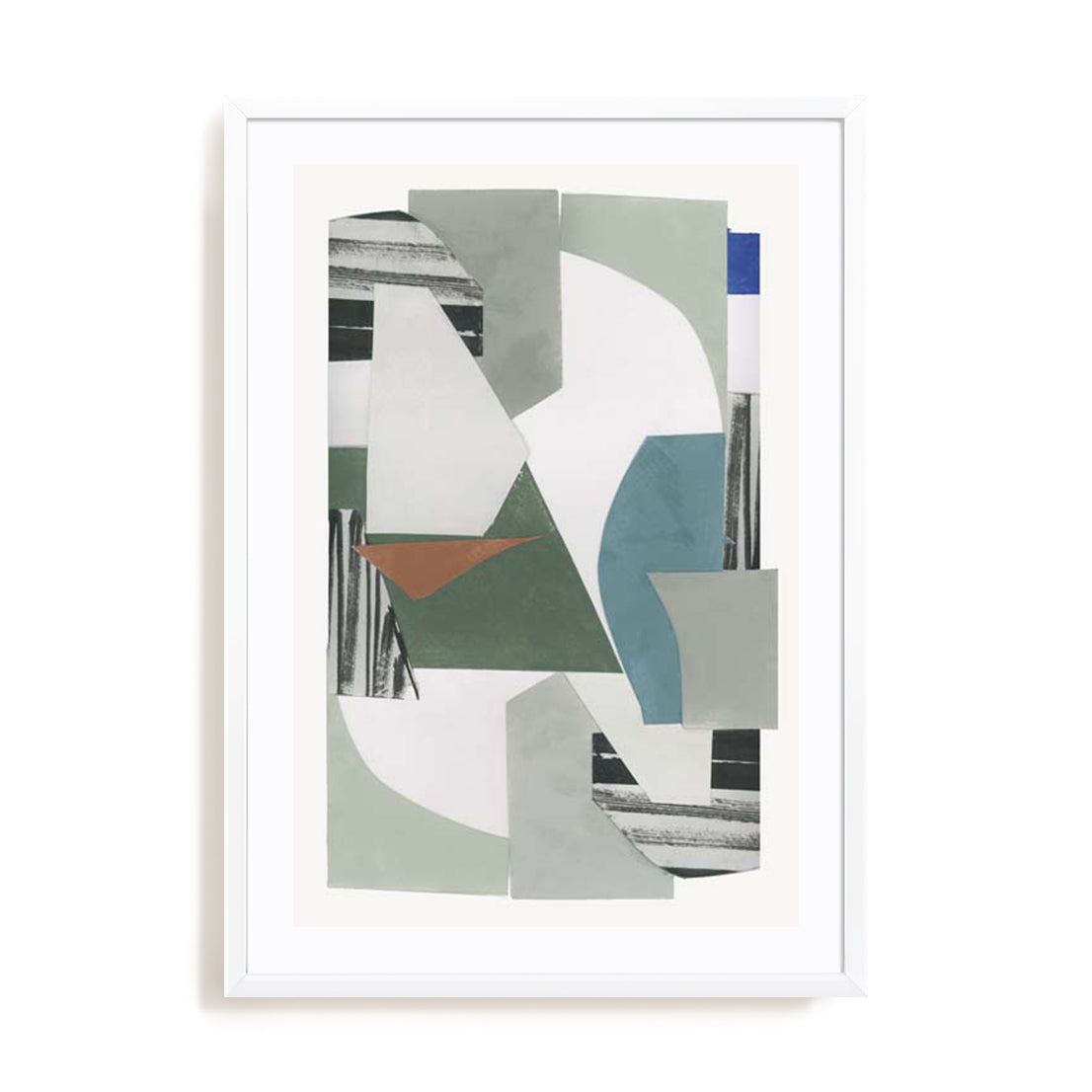 Blue Green Abstract Jugs III Wall Art