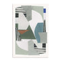 Blue Green Abstract Jugs III Wall Art
