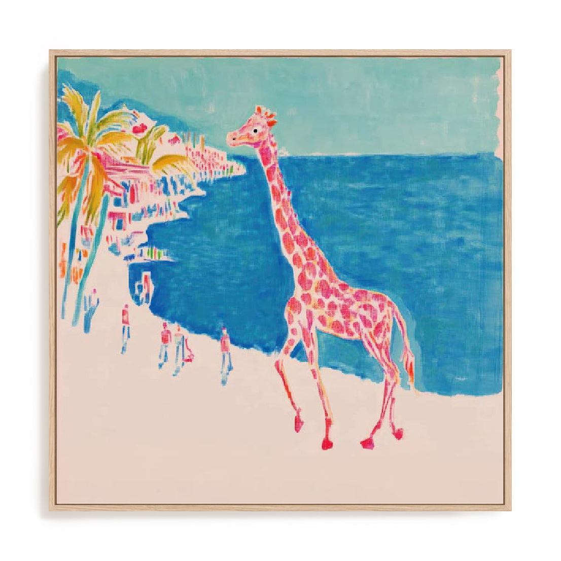 Pink Giraffe Wall Art