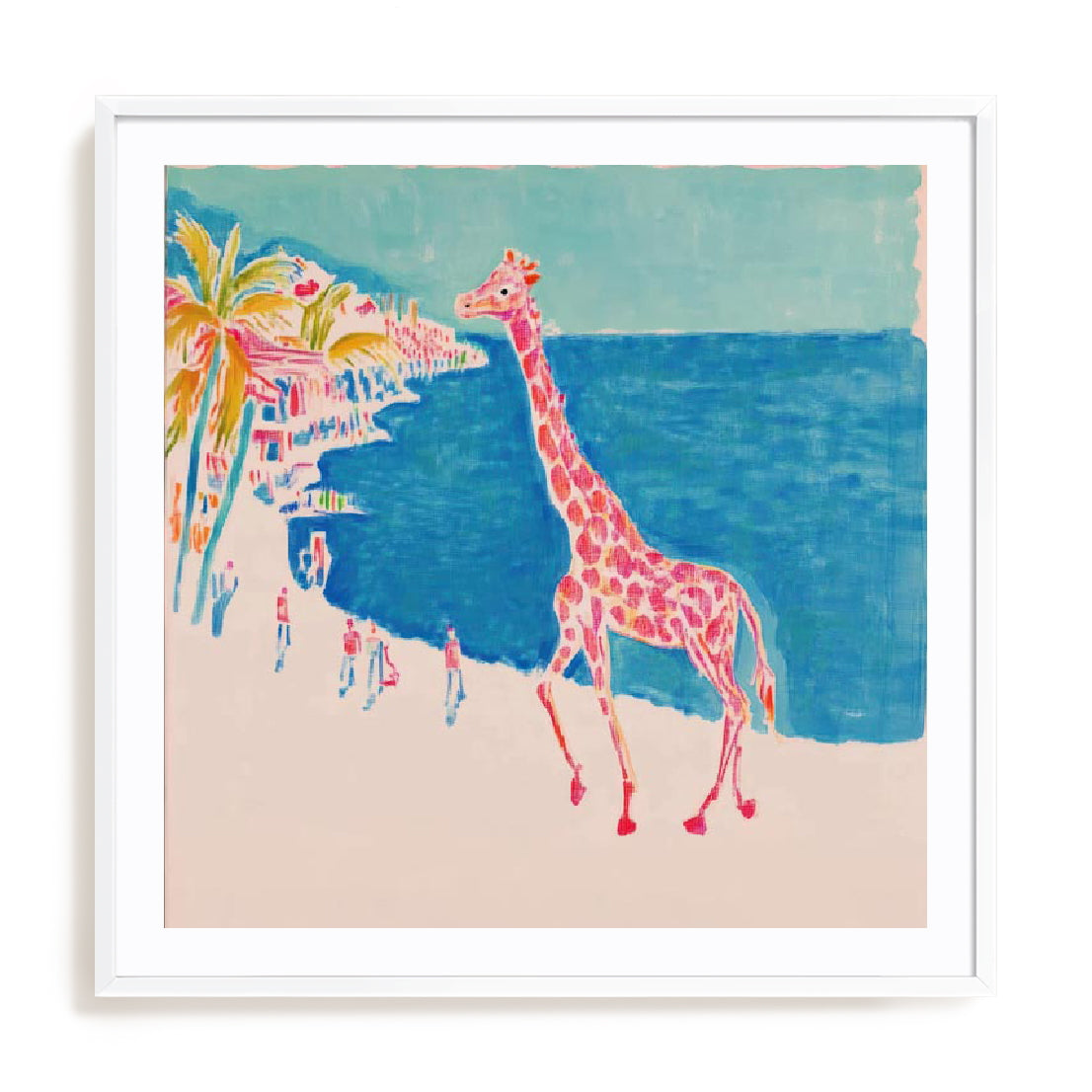Pink Giraffe Wall Art