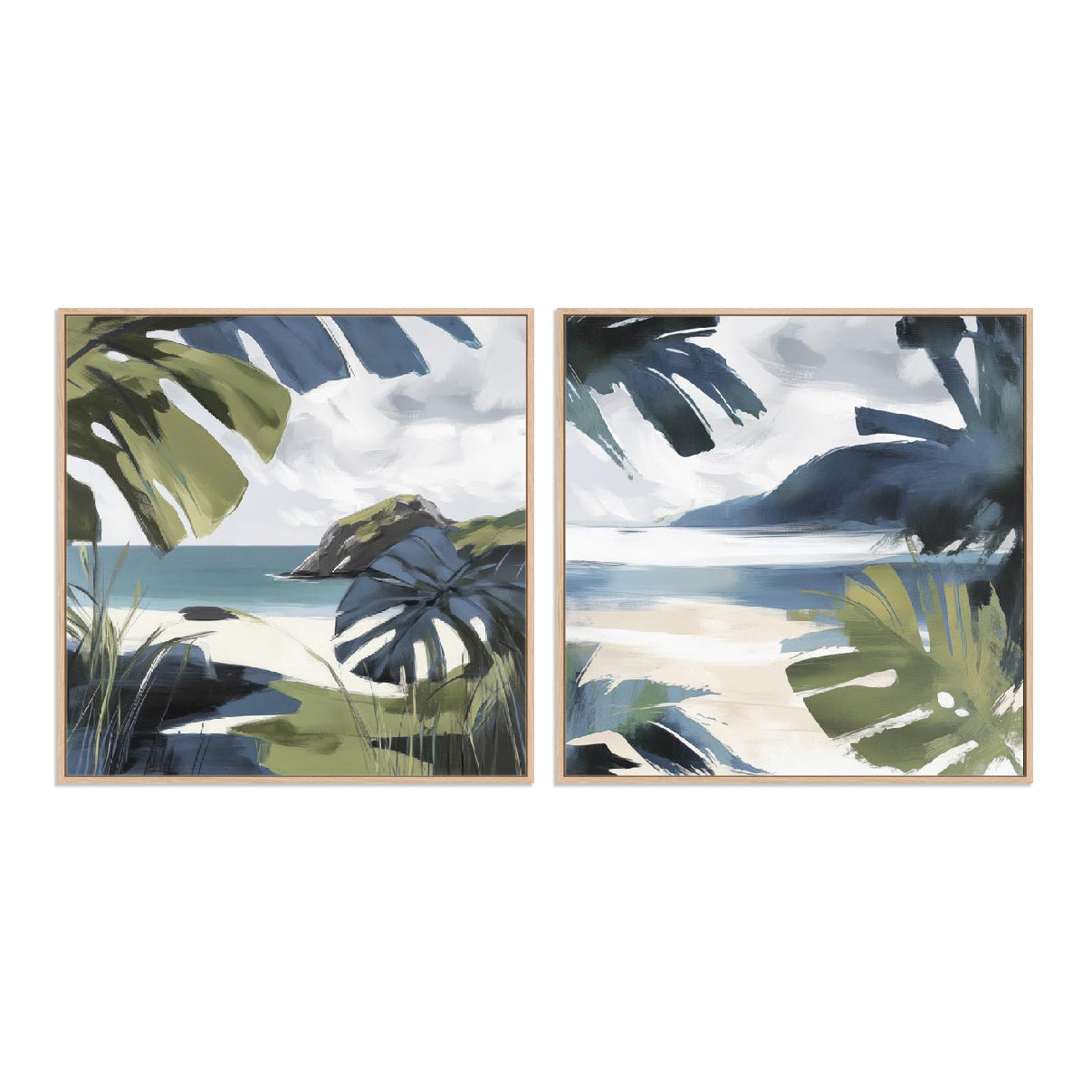 Tropical Vibes I and II Wall Art
