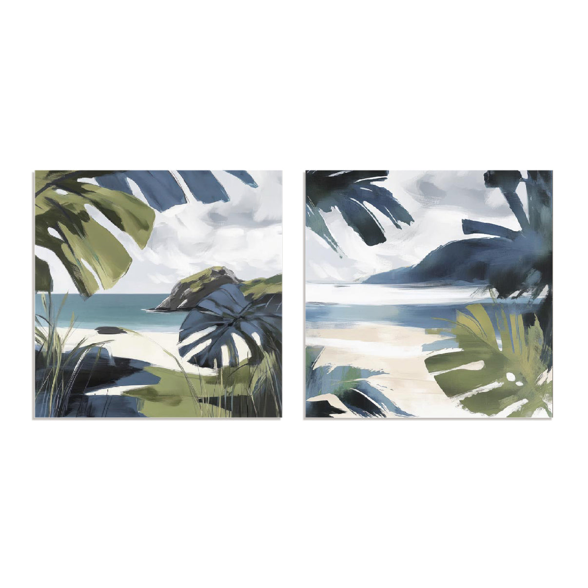 Tropical Vibes I and II Wall Art