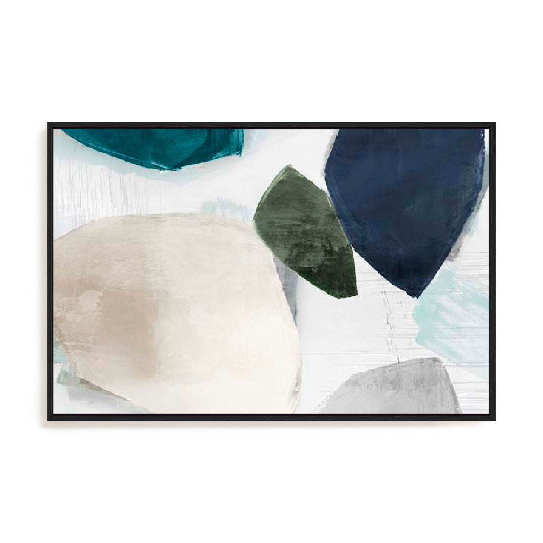 Shapes of Blue Blobs I Wall Art