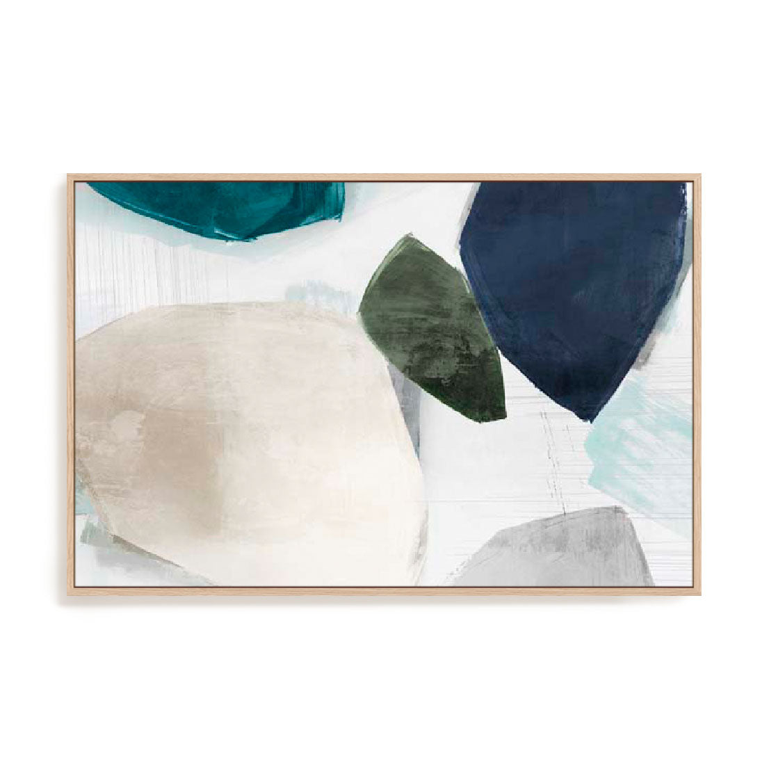 Shapes of Blue Blobs I Wall Art