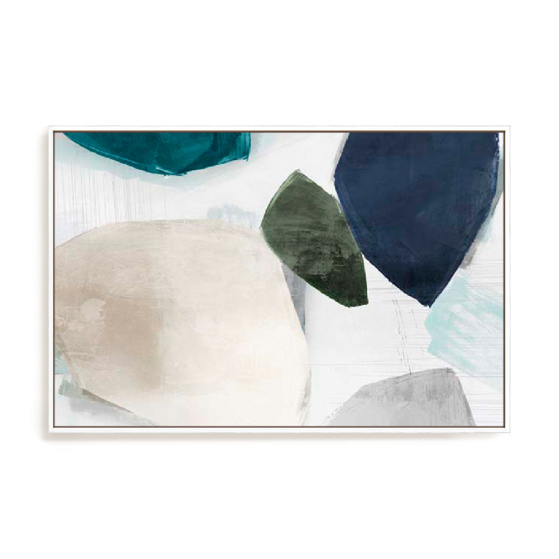 Shapes of Blue Blobs I Wall Art