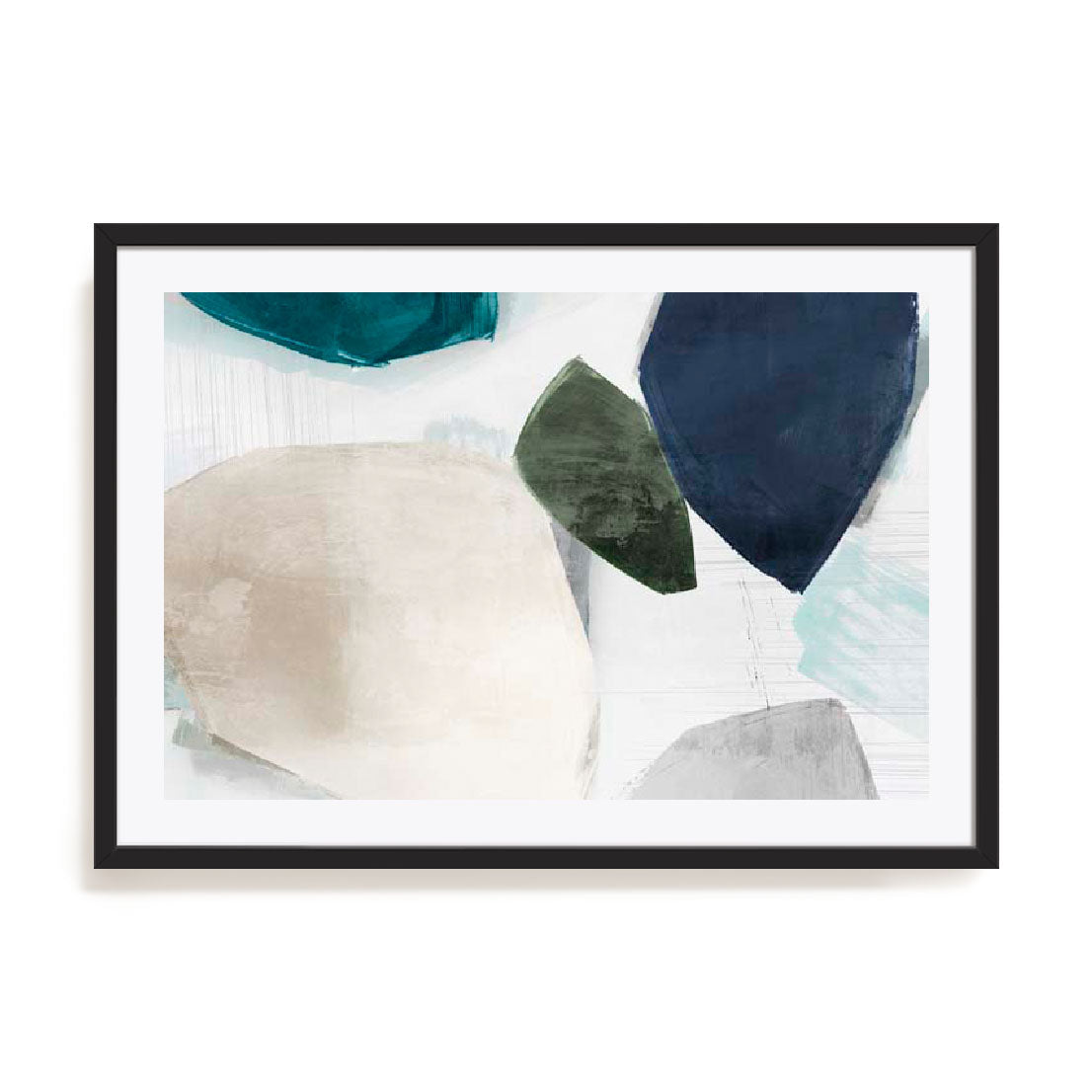 Shapes of Blue Blobs I Wall Art