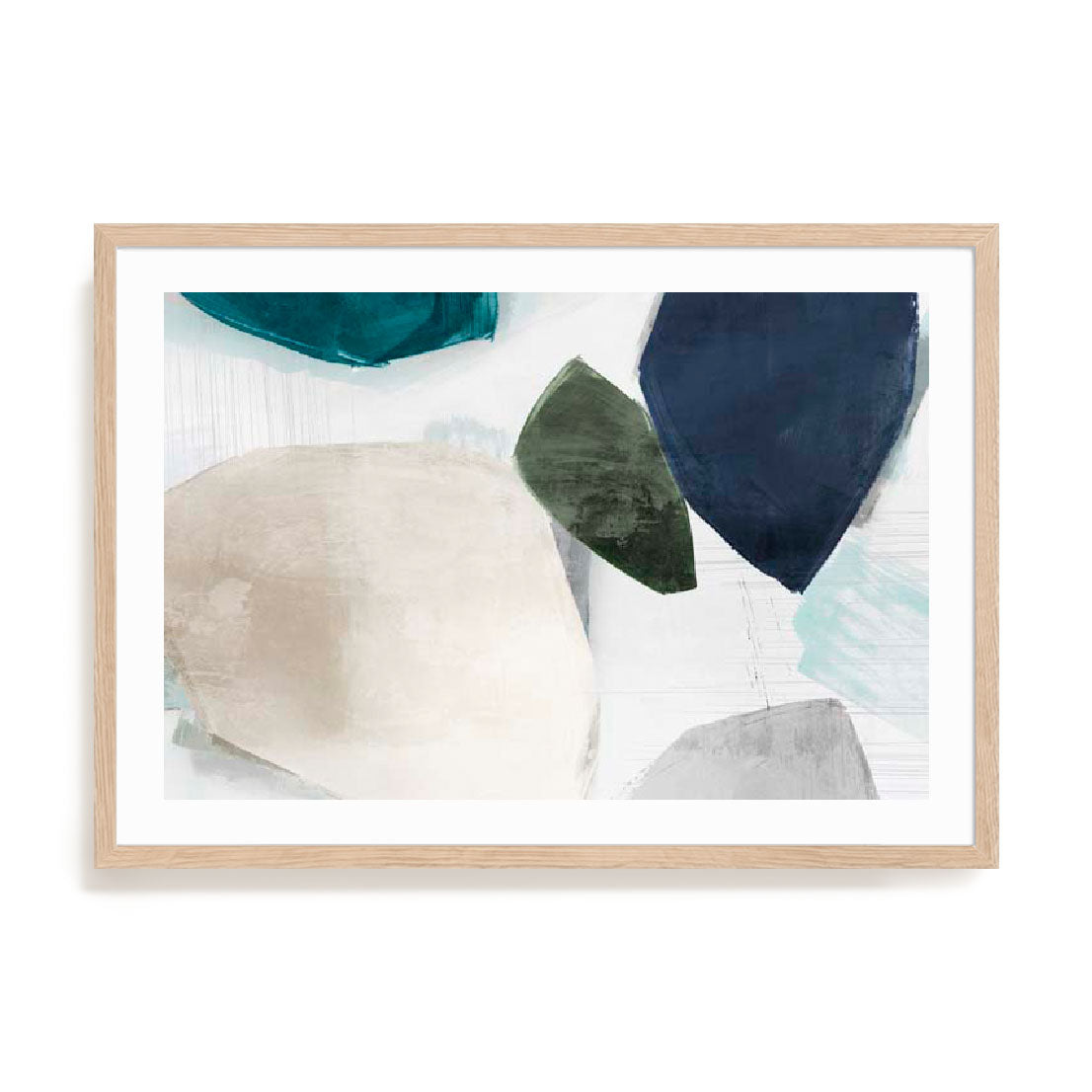 Shapes of Blue Blobs I Wall Art
