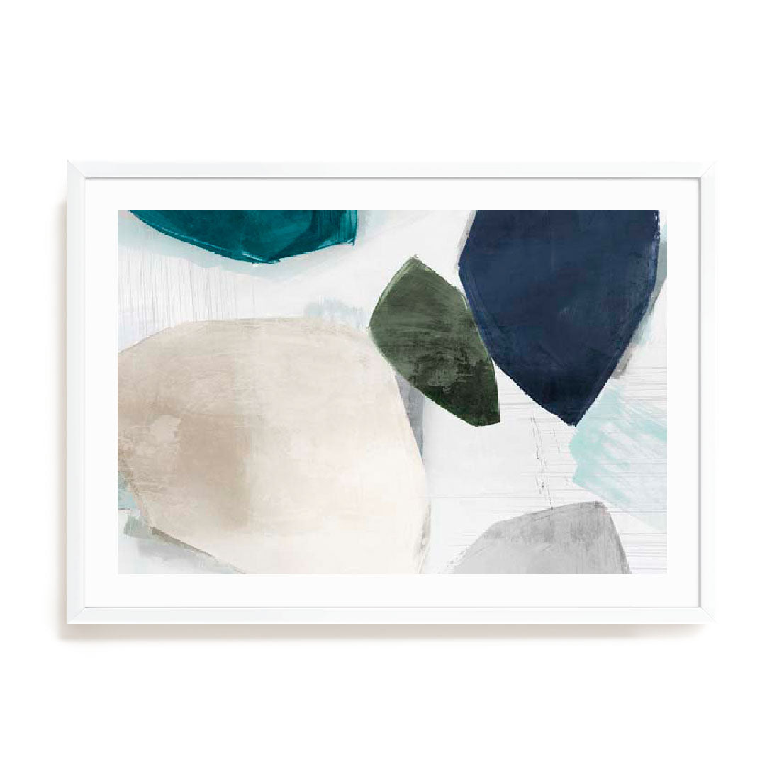 Shapes of Blue Blobs I Wall Art