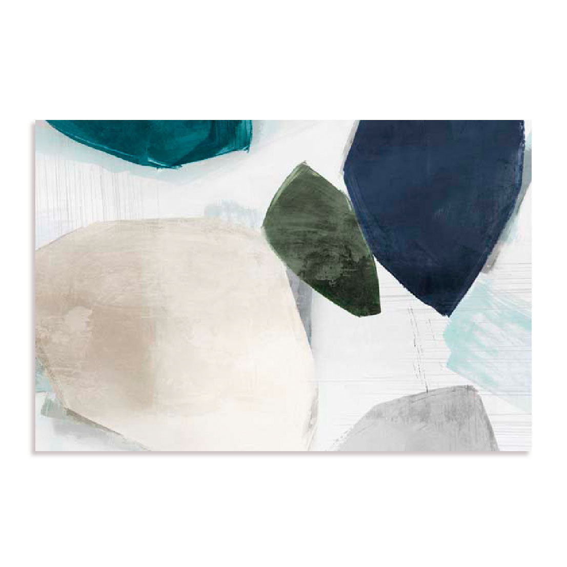 Shapes of Blue Blobs I Wall Art