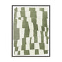 Wall Art Stretched Canvas In Black Frame - Distorted Grid I Abstract Art
