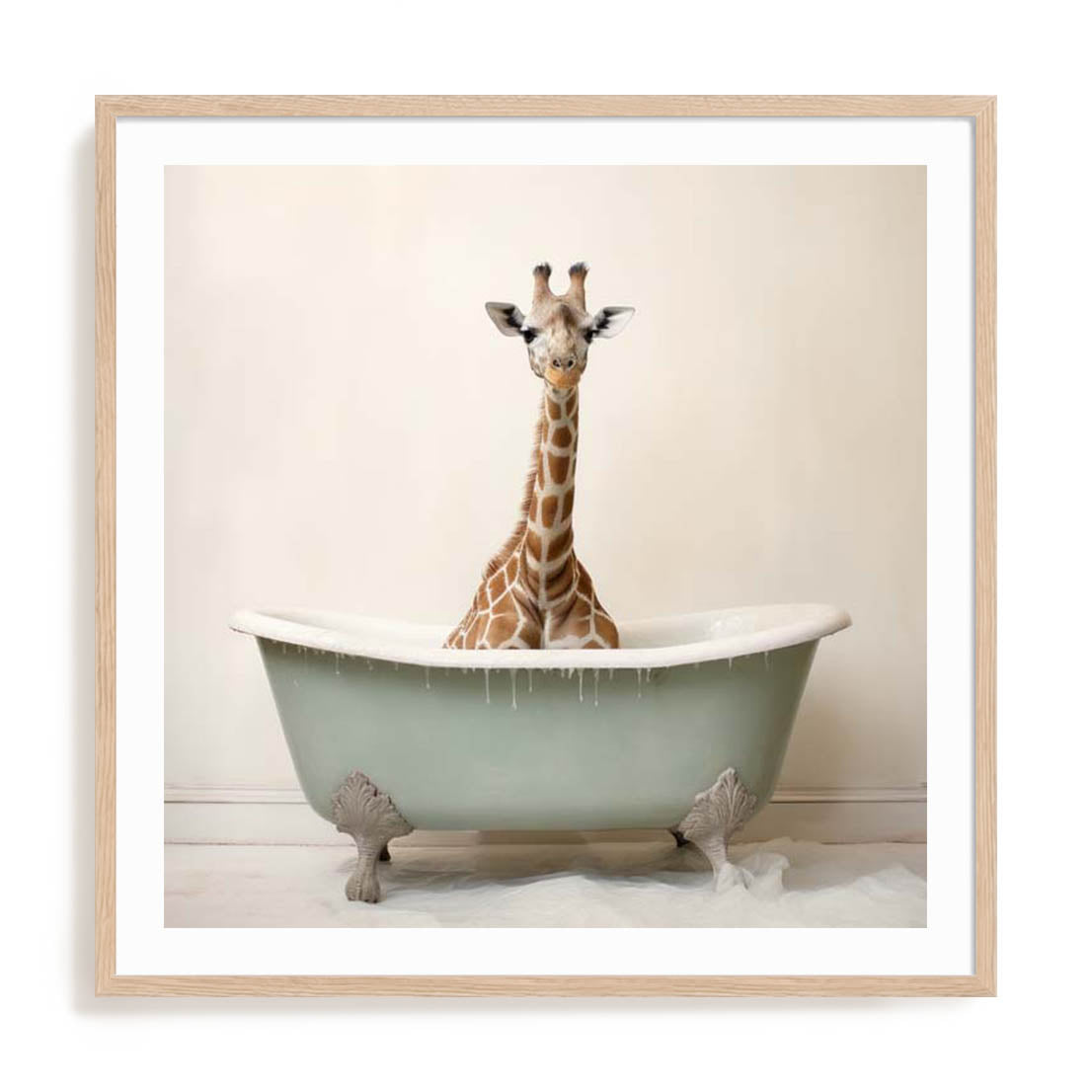 Bathroom Giraffe Joy Wall Art